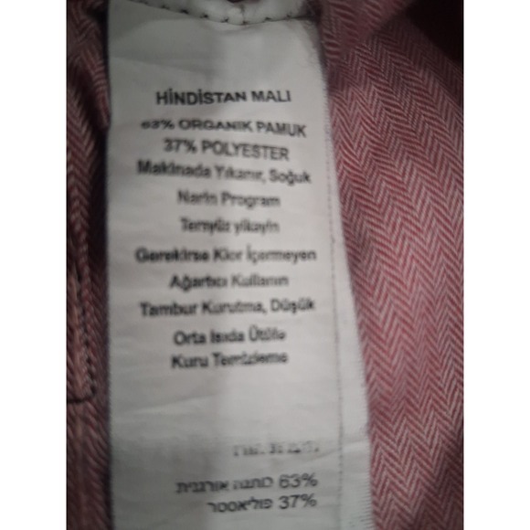 Mens Prana Long Sleeve Medium Button Down Salmon - Picture 5 of 5